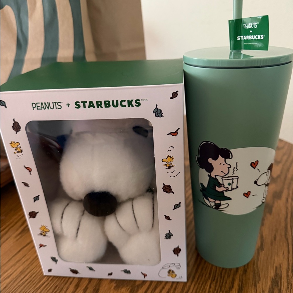 Starbucks Peanuts Teddy & Cup
